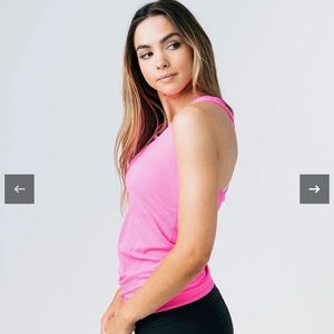 Zyia Active Hot Pink Copper Charged Tank Size Small